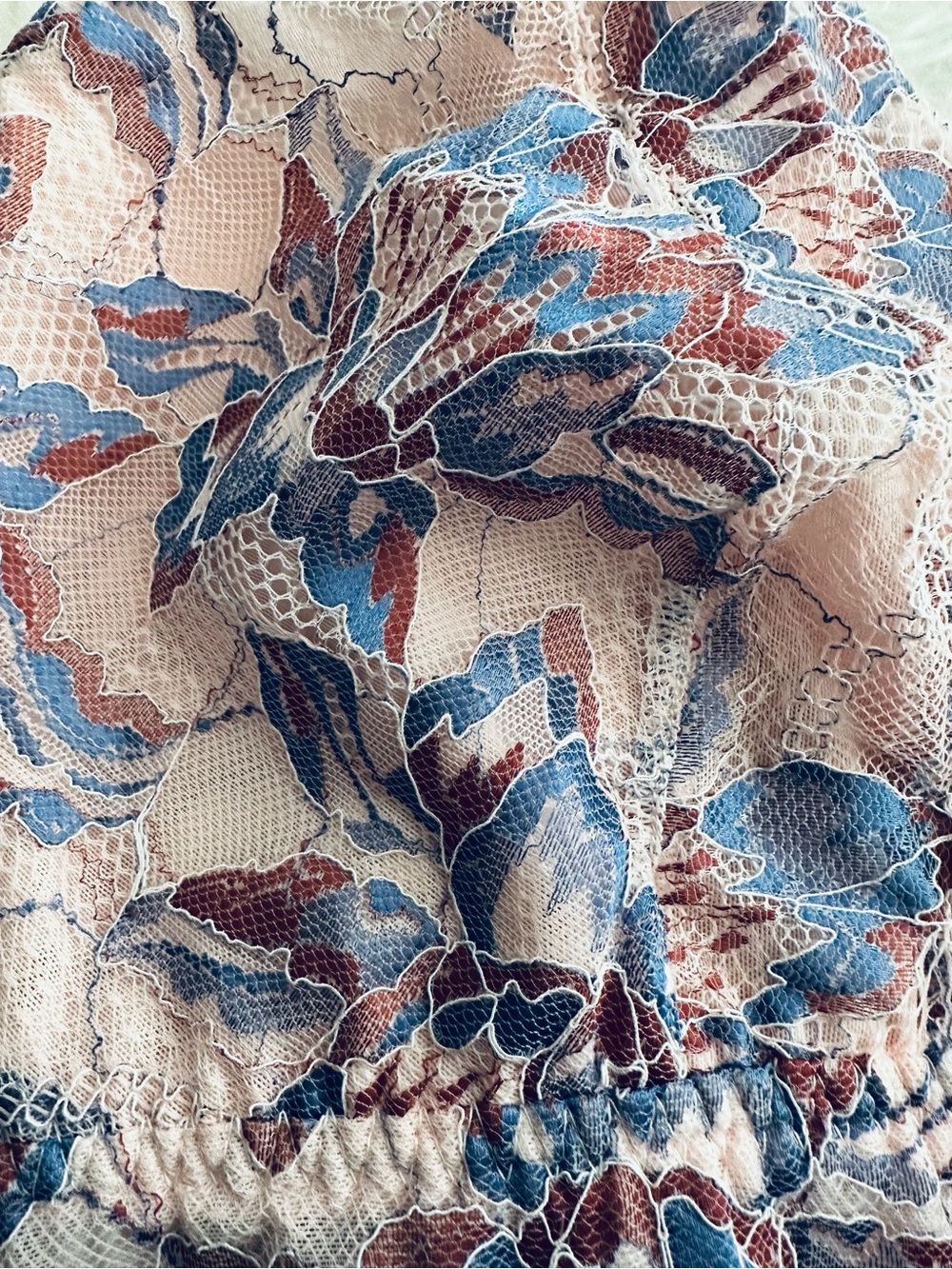 NWT Cosabella Paradiso Curvy Plungie Bralette Pink Lilly Luzerne Blue Large - Picture 3 of 6